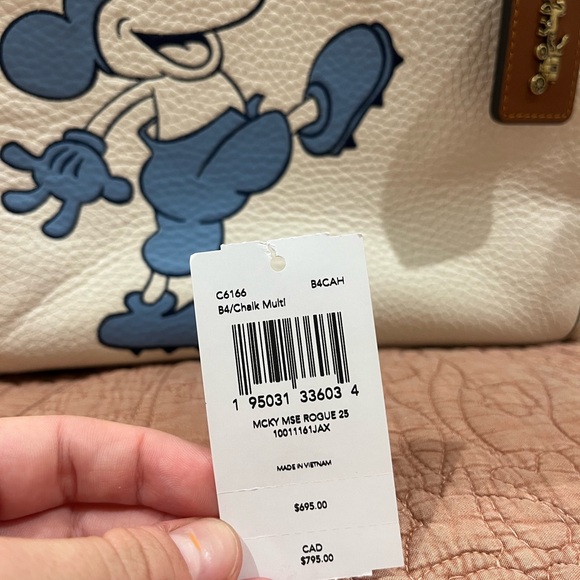 NWT Coach Disney Rogue 25 Pebble Leather Bag - Picture 3 of 5